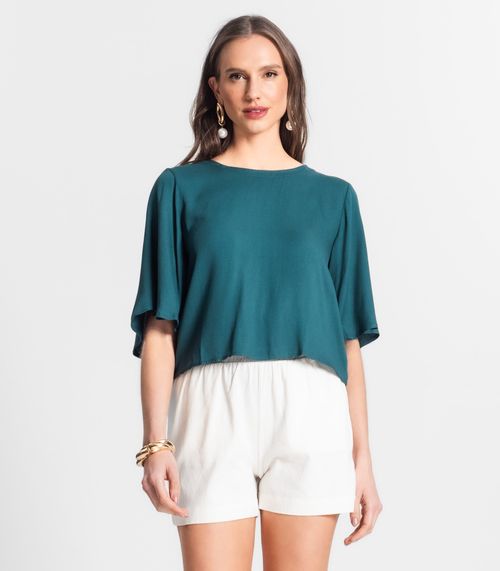 Blusa Feminina Manga Curta Endless Verde