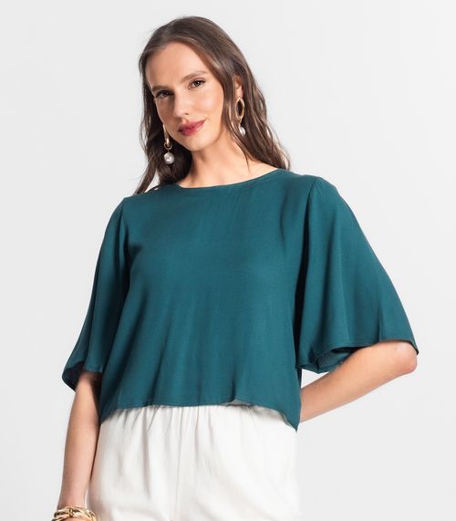 Blusa Feminina Manga Curta Endless Verde