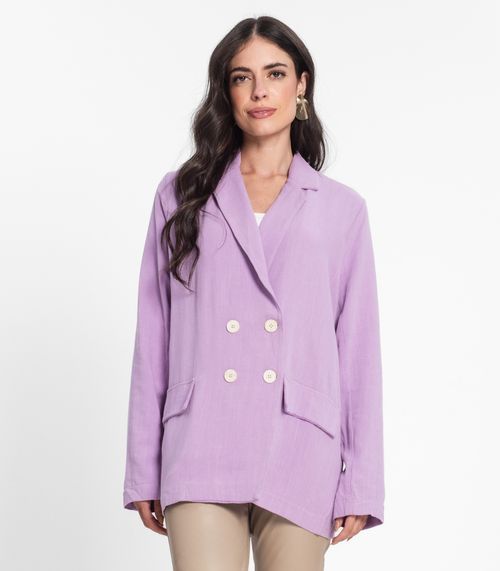 Blazer Feminino Em Linho Endless Roxo
