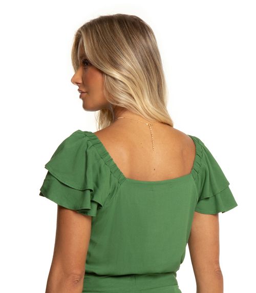Blusa Feminina Babados Endless Verde