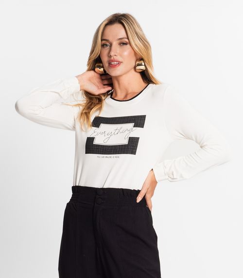Blusa Manga Longa Feminino Endless Bege