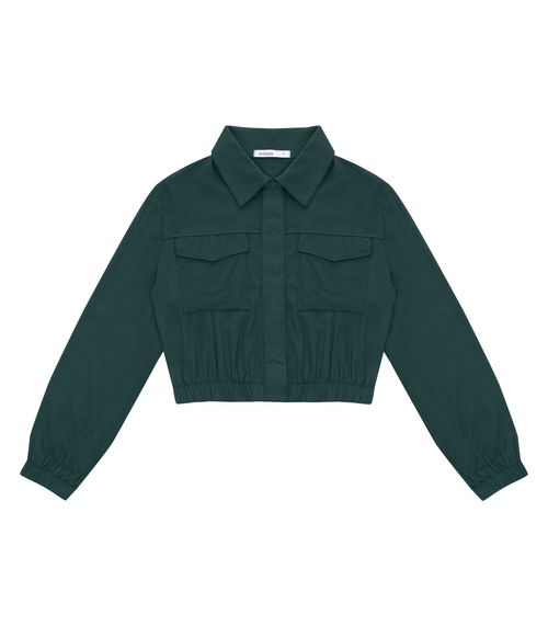 Jaqueta Feminino em Viscose Dobby Endless Verde
