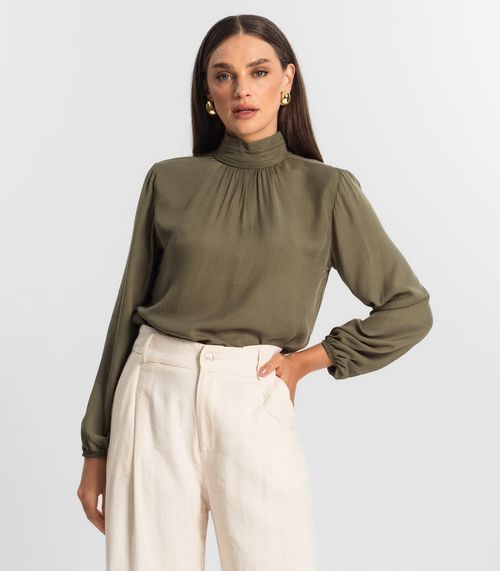 Blusa Viscose Manga Longa Endless Verde