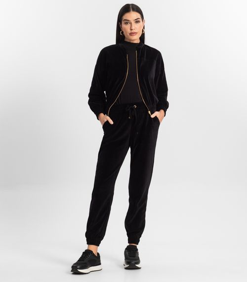 Conjunto Jaqueta com Calça Plush Endless Preto