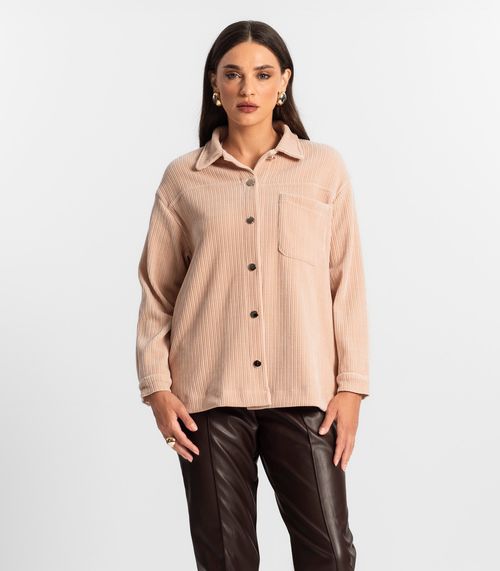 Casaco Feminino Veludo Cotelê Endless Rosa