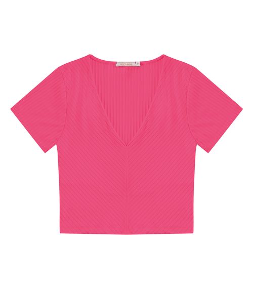 Blusa Feminina Em Ribana Canelada Endless Rosa
