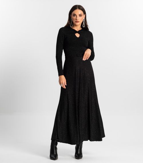 Saia Midi Endless Preto