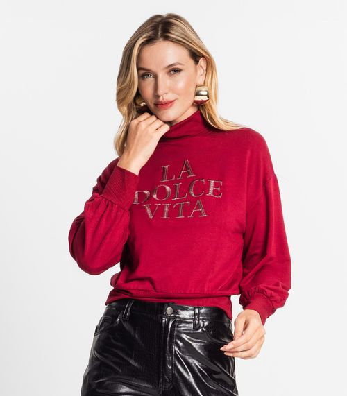 Blusão Feminino Gola Alta Endless Vermelho