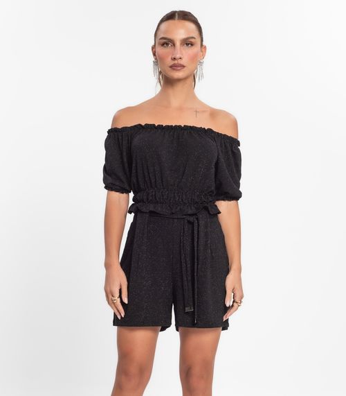 Conjunto Feminino Blusa Com Shorts Endless Preto