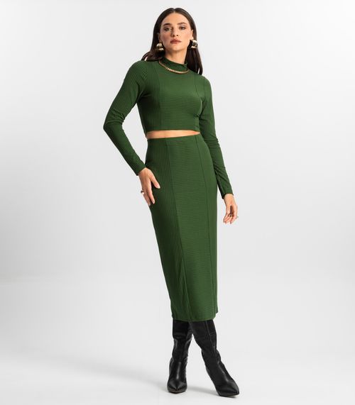Conjunto de Blusa Com Saia Endless Verde