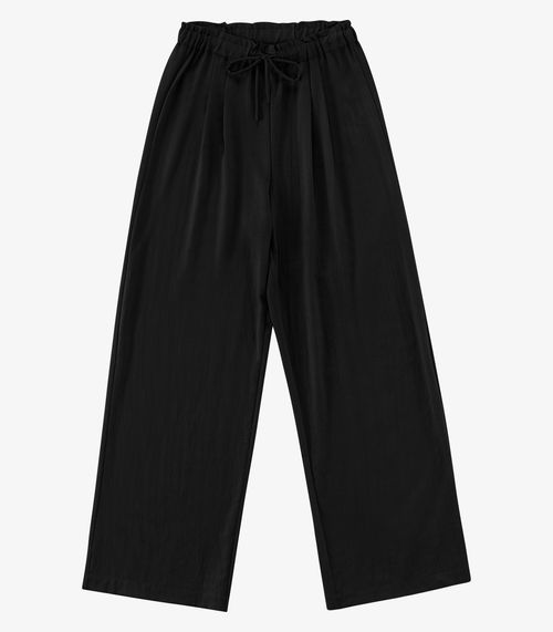 Calça De Viscose Rajada Feminina Endless Preto