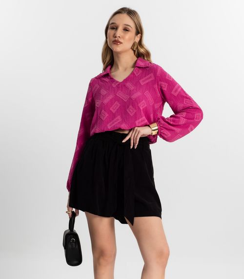 Shorts Feminino Em Sarja Endless Preto