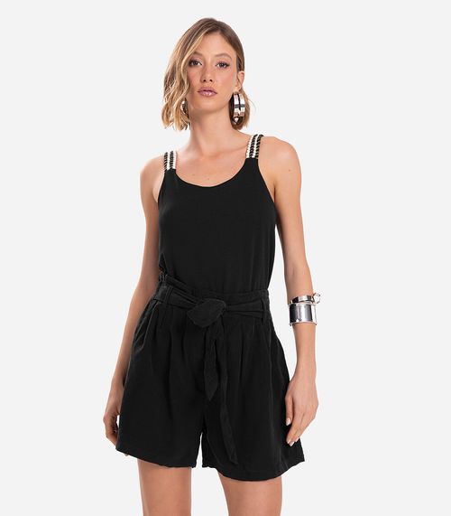 Shorts Feminino Em Sarja Endless Preto