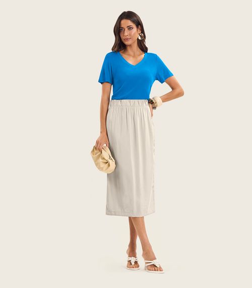 Blusa Feminina Decote V Endless Azul