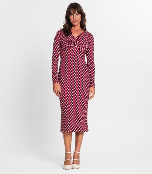 Vestido Midi Manga Longa Endless Laranja