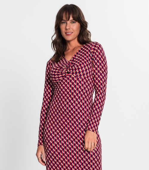 Vestido Midi Manga Longa Endless Laranja