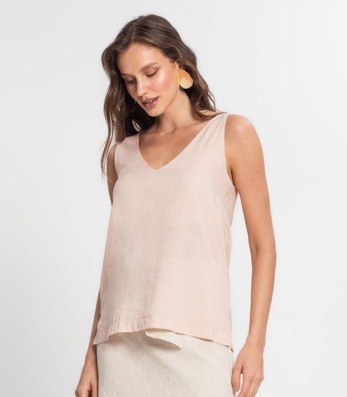 Regata Feminina Com Decote V Endless Rosa