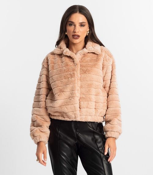 Casaco de Pelo Feminino Endless Rosa