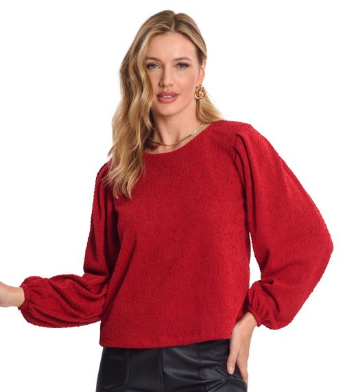 Blusão Feminino Em Tricot Pop Endless Vermelho