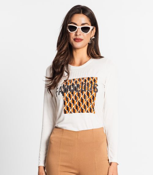 Blusa Feminina Manga Longa Endless Bege
