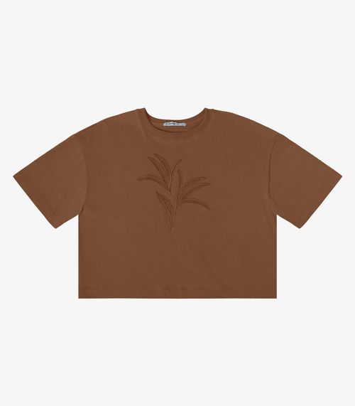 Blusa Feminina Com Bordado Endless Marrom