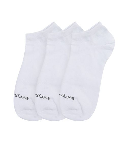 Kit 3 Pares De Meias Soquete Adulto Endless Branco