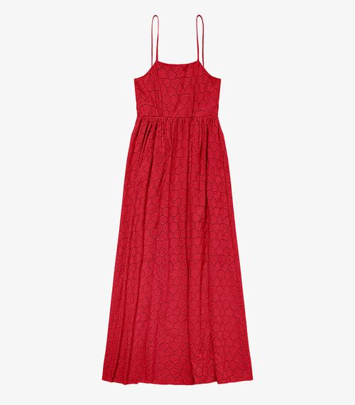 Vestido Midi Feminino Em Laise Endless Vermelho