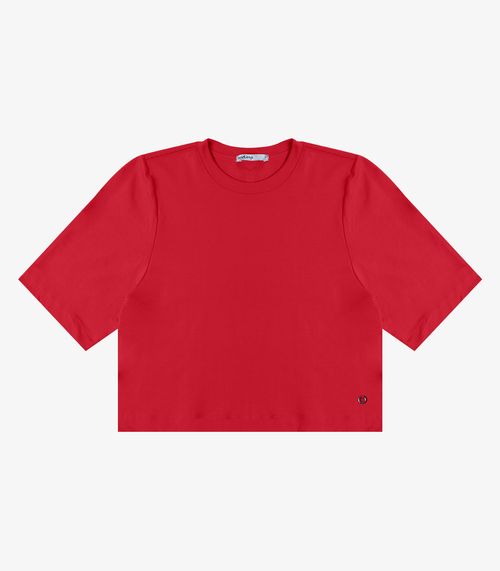 Blusa Feminina Manga Curta em Molecotton Endless Vermelho