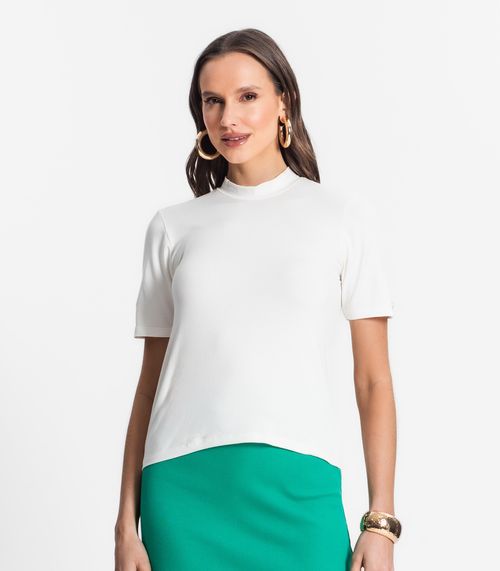 Blusa De Viscotorcion Básica Feminina Endless Bege