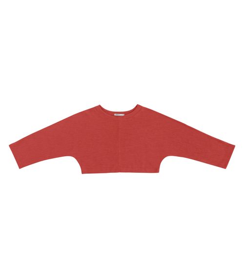 Cropped Manga Longa Feminino Endless Marrom