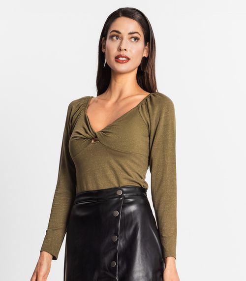 Blusa Manga Longa Feminina Em Molecotton Endless Verde