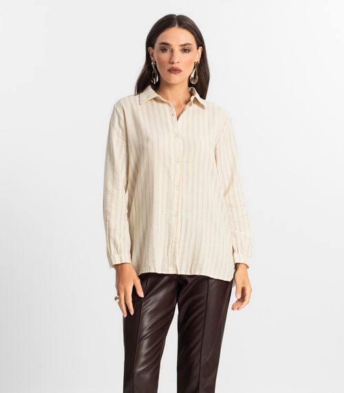 Camisa Feminina Manga Longa Endless Bege