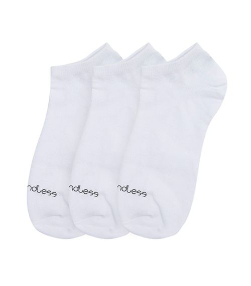 Kit 3 Pares De Meias Soquete Adulto Endless Branco