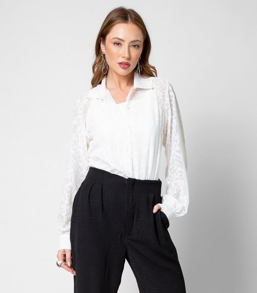 Camisa Com Blusa De Alça Feminina Endless Bege
