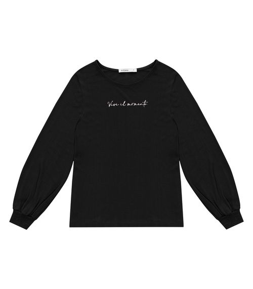Blusa Manga Longa Tricot Endlles Preto