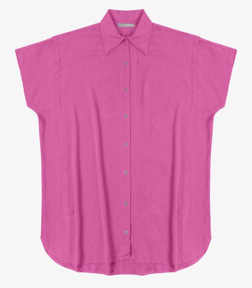 Vestido Chemise Feminino Com Gola Endless Rosa