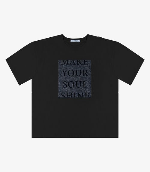 T- Shirt Feminina Manga Curta Endless Preto