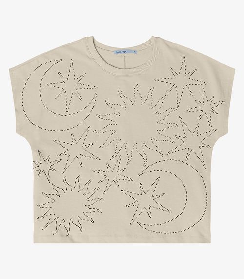 Blusa Feminina Manga Curta Endless Bege