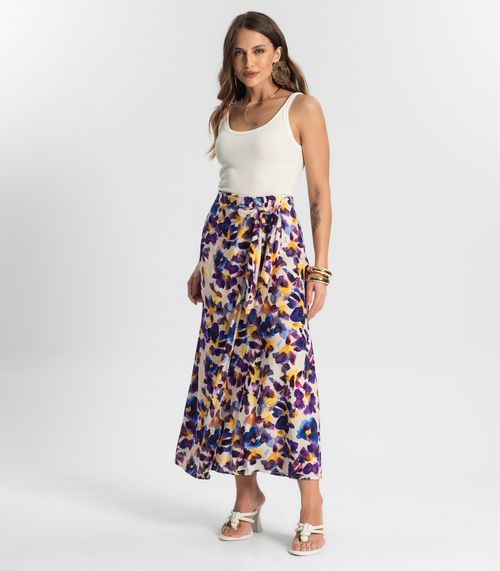 Saia Longa Estampada Endless Roxo