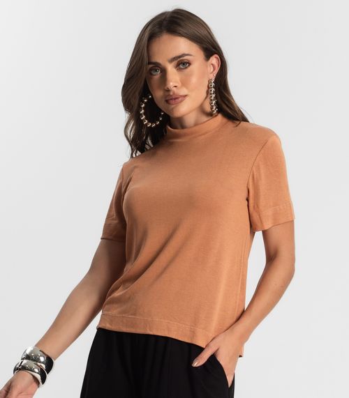 Blusa Feminina Gola Alta Endless Marrom