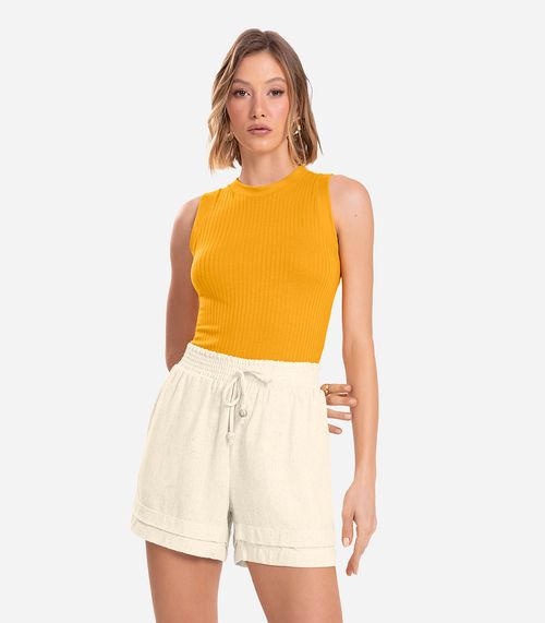 Regata Feminina em Ribana Endless Amarelo