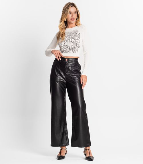 Calça Pantalona Feminina Endless Preto