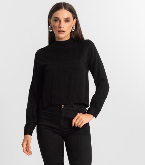 Blusa Feminina Manga Longa Endless Preto