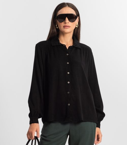 Camisa Feminina Manga Longa Endless Preto