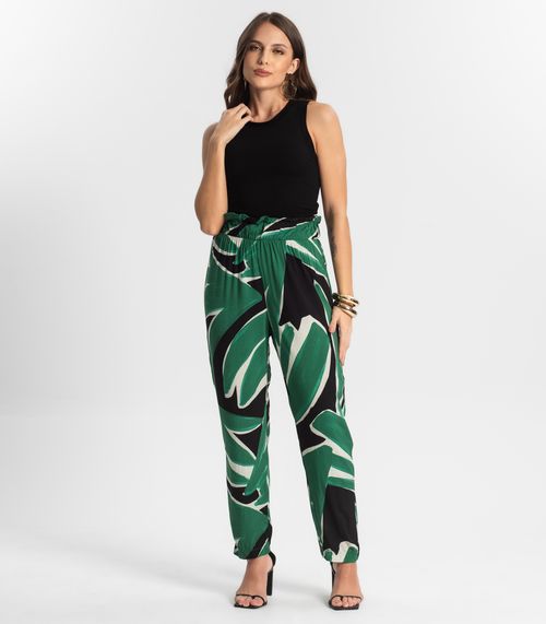 Calça Feminina Estampada Endless Preto