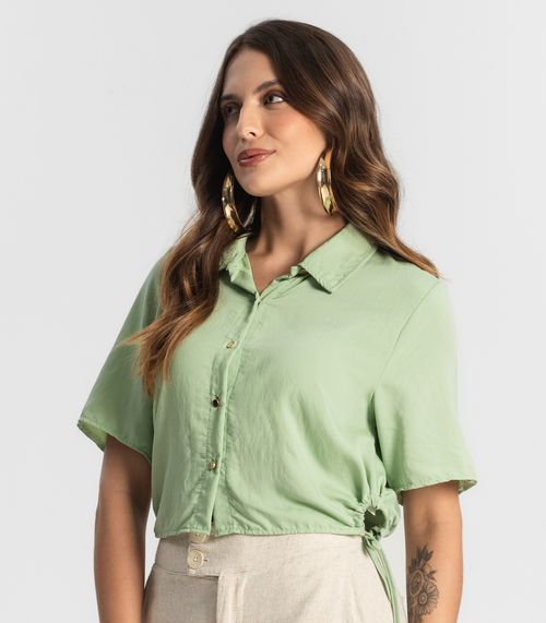 Camisa Feminina Gola Dupla Endless Verde