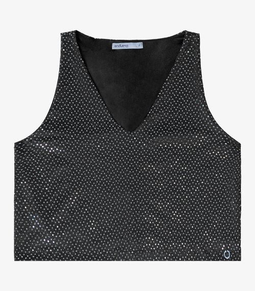 Regata Feminina Com Lantejoula Endless Preto