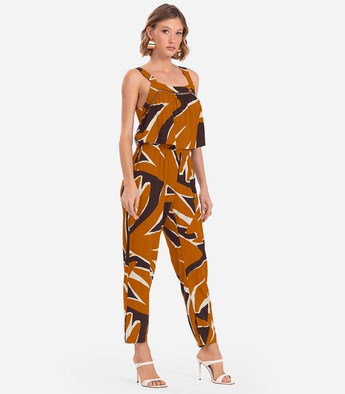 Calça Feminina Estampada Endless Marrom