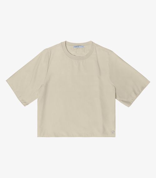 Blusa Feminina Manga Curta Endless Bege