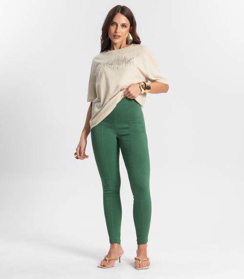 Legging Feminina Em Bengaline Endless Verde